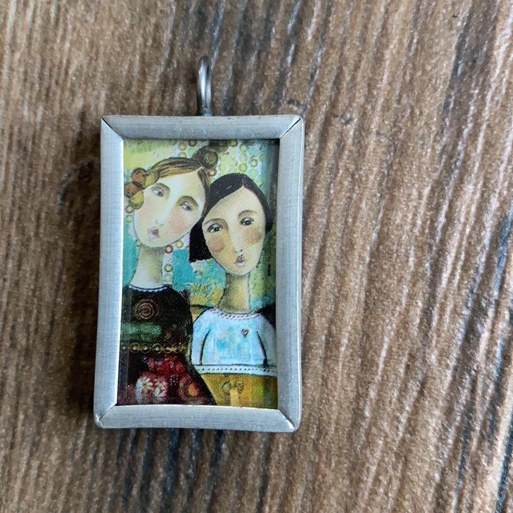 Side by side double sided pendant!